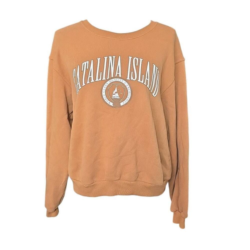 Hollister Women's Size Small Brown Catalina Island Long Sleeve Sweatshirt